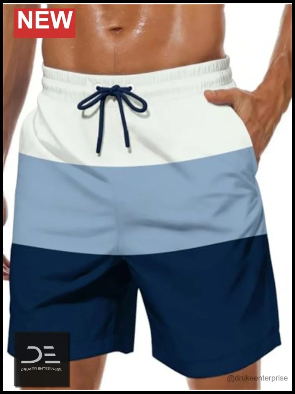 Men's Swim Trunks Board Shorts Mesh Lining 8 Inch Inseam Quick Dry